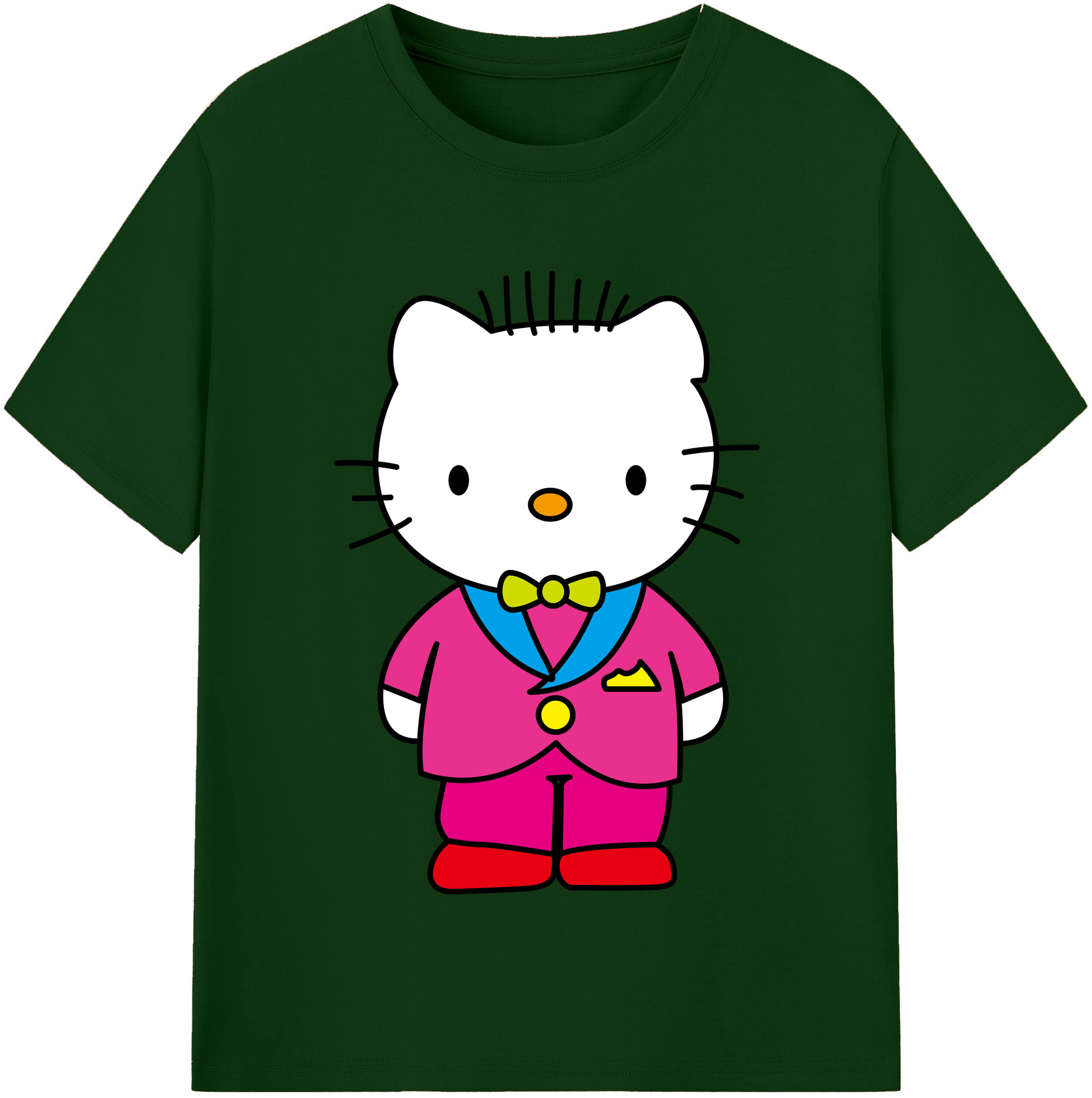 （画像用） Hello Kitty ハローキティ 綿100％半袖Tシャツ（フロントプリント）